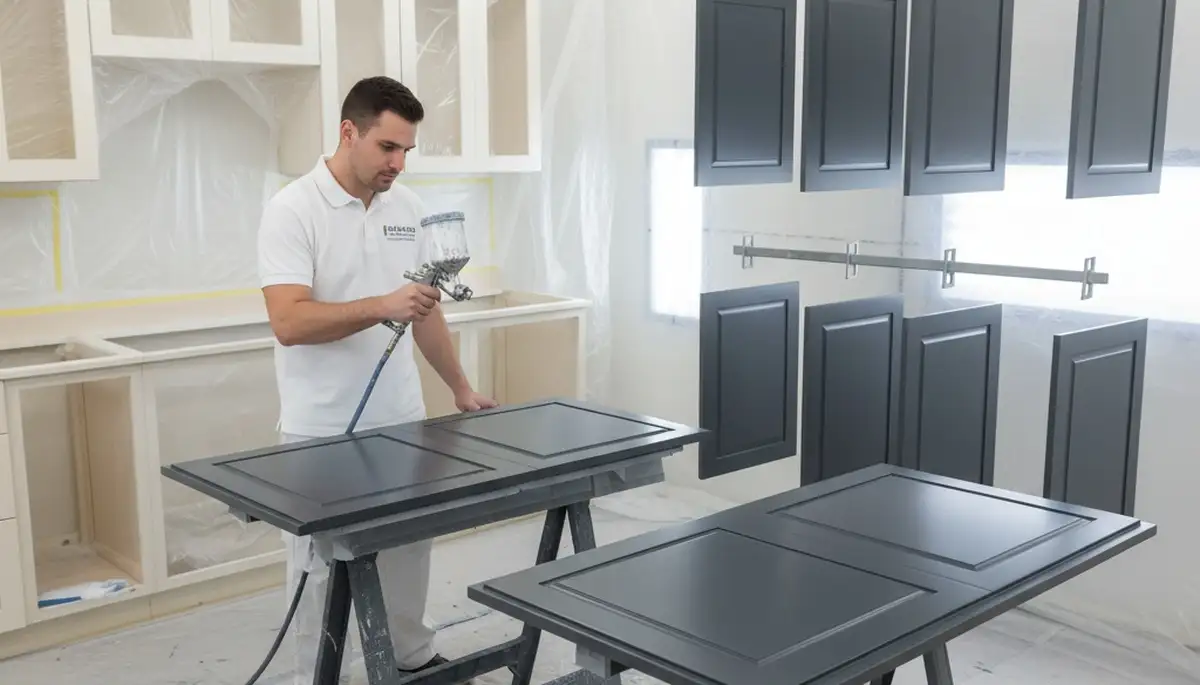 Cabinet painting service in Glendale, AZ for durable kitchen and bathroom cabinet refinishing