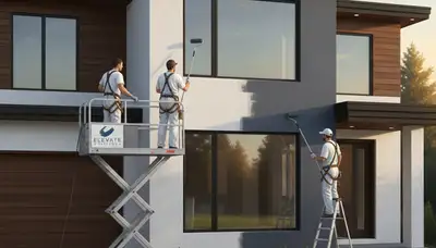 Glendale, AZ painters applying durable exterior house paint for desert heat and monsoon protection