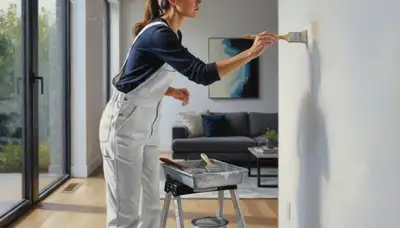 Glendale, AZ paint touch-up service repairing peeling and faded exterior paint on a home