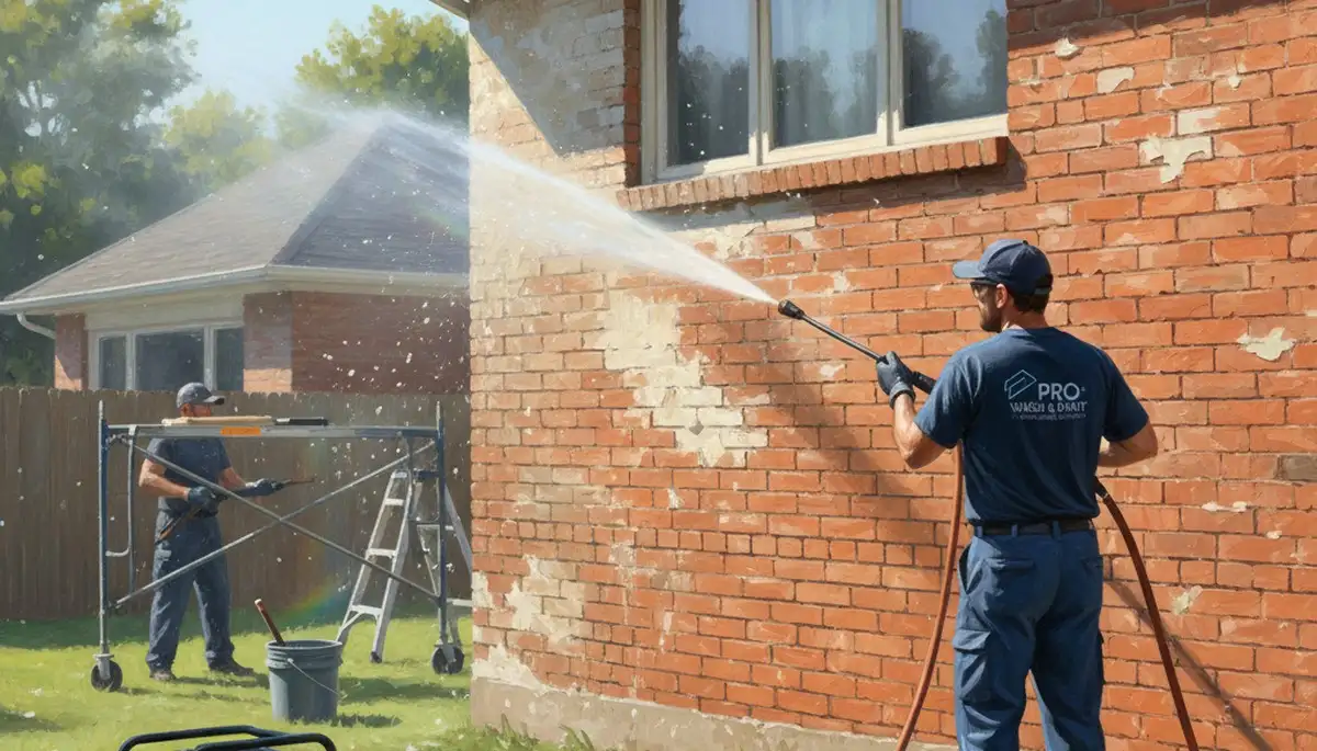 Pressure cleaning service in Glendale, AZ removing desert dust and buildup from exterior surfaces