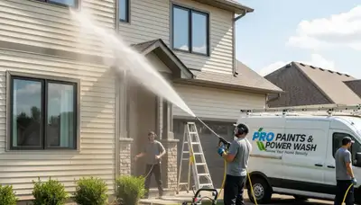 Vinyl siding pressure cleaning in Glendale, AZ for a clean, well-kept exterior of a home