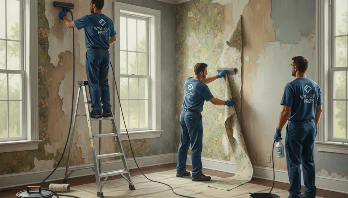 Wallpaper removal service in Glendale, AZ, preparing aging walls for fresh paint